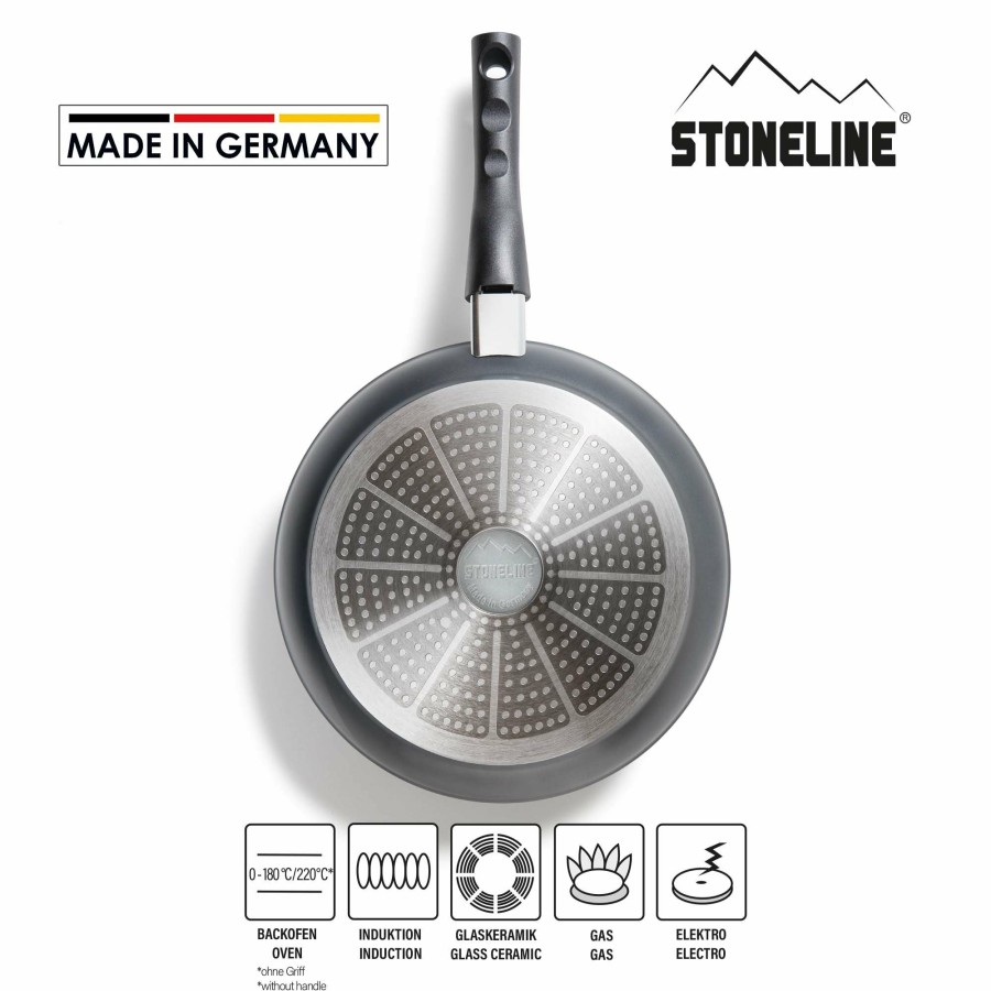 Stoneline Stoneline® Bratpfanne 28 Cm, Made In Germany Mit Abnehmbarem Griff, Induktion Und Antihaftbeschichtet Bratpfannen