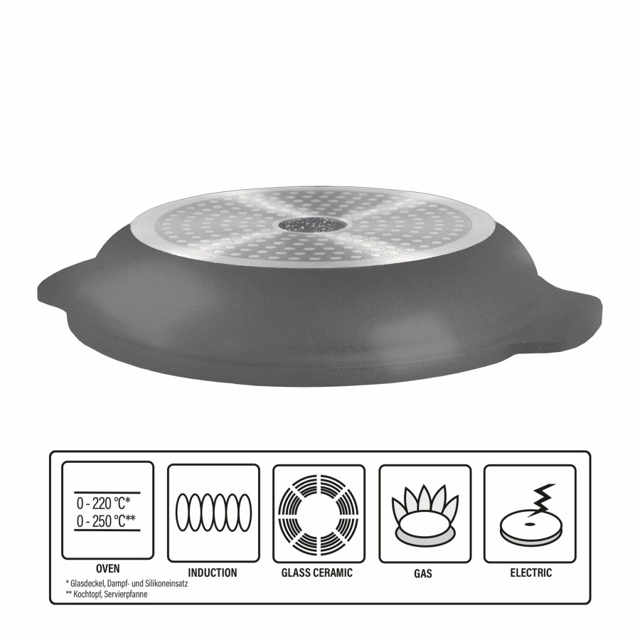 Stoneline Stoneline® 9 In 1 Multifunktionales Kochgeschirr- Und Back-Set, 5-Tlg., Mit Deckeln, Induktion Geeignet Kochgeschirrset