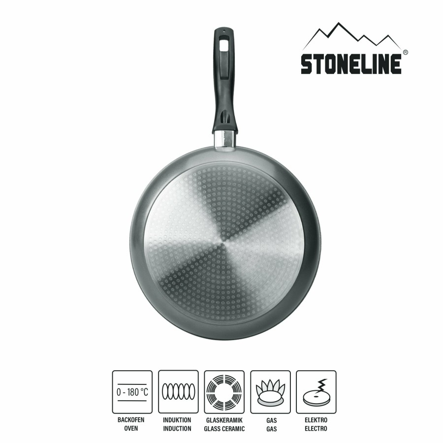 Stoneline Stoneline® Schmorpfanne 28 Cm, Antihaftbeschichtete Pfanne, Induktion Und Backofengeeignet Schmorpfannen