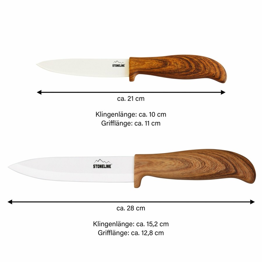 Stoneline Stoneline® Back To Nature Keramikmesser-Set, 2-Tlg. Messersets