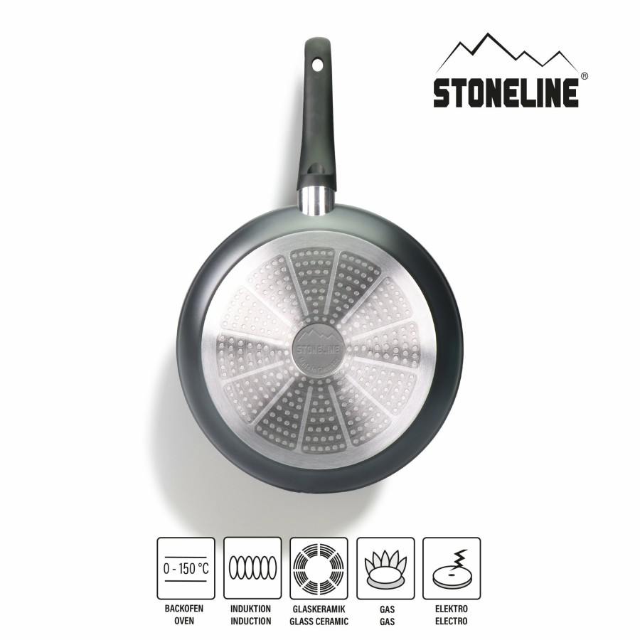 Stoneline Stoneline® Bratpfanne 24 Cm, Made In Germany, Mit Magnet-Griff, Antihaftbeschichtet Und Induktion Geeignet Bratpfannen