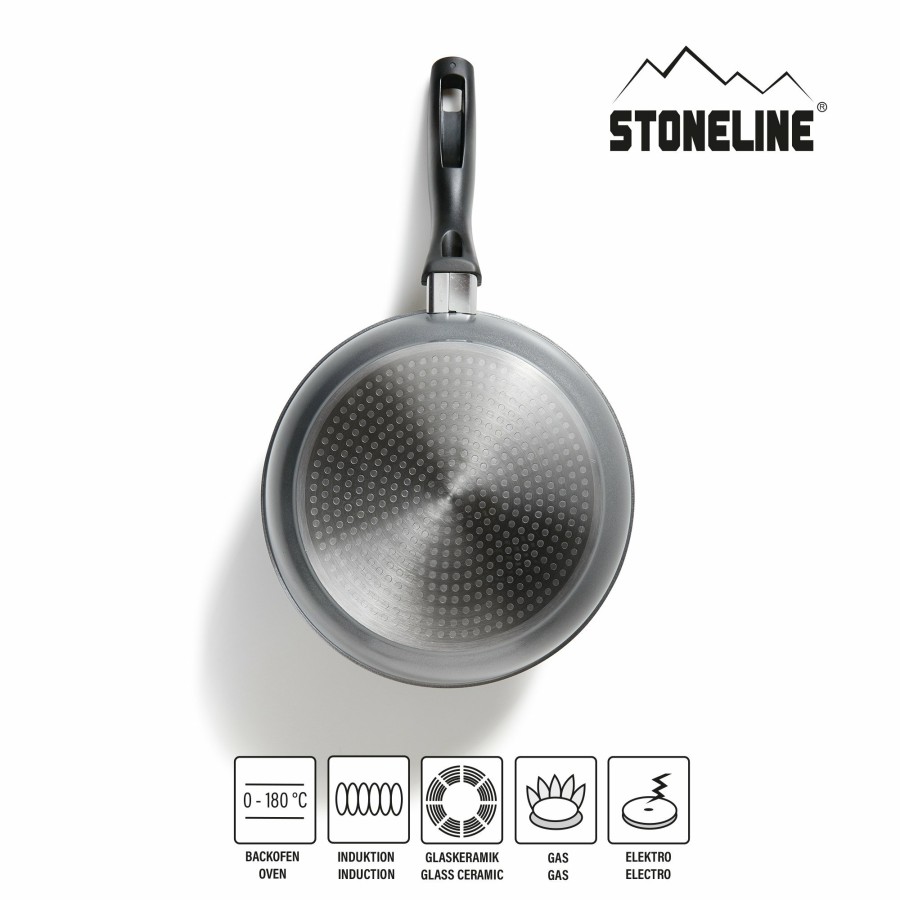 Stoneline Stoneline® Kochgeschirr-Set 8-Teilig Mit Deckeln, Beschichtete Topfe Und Pfannen Induktion Geeignet Kochgeschirrset