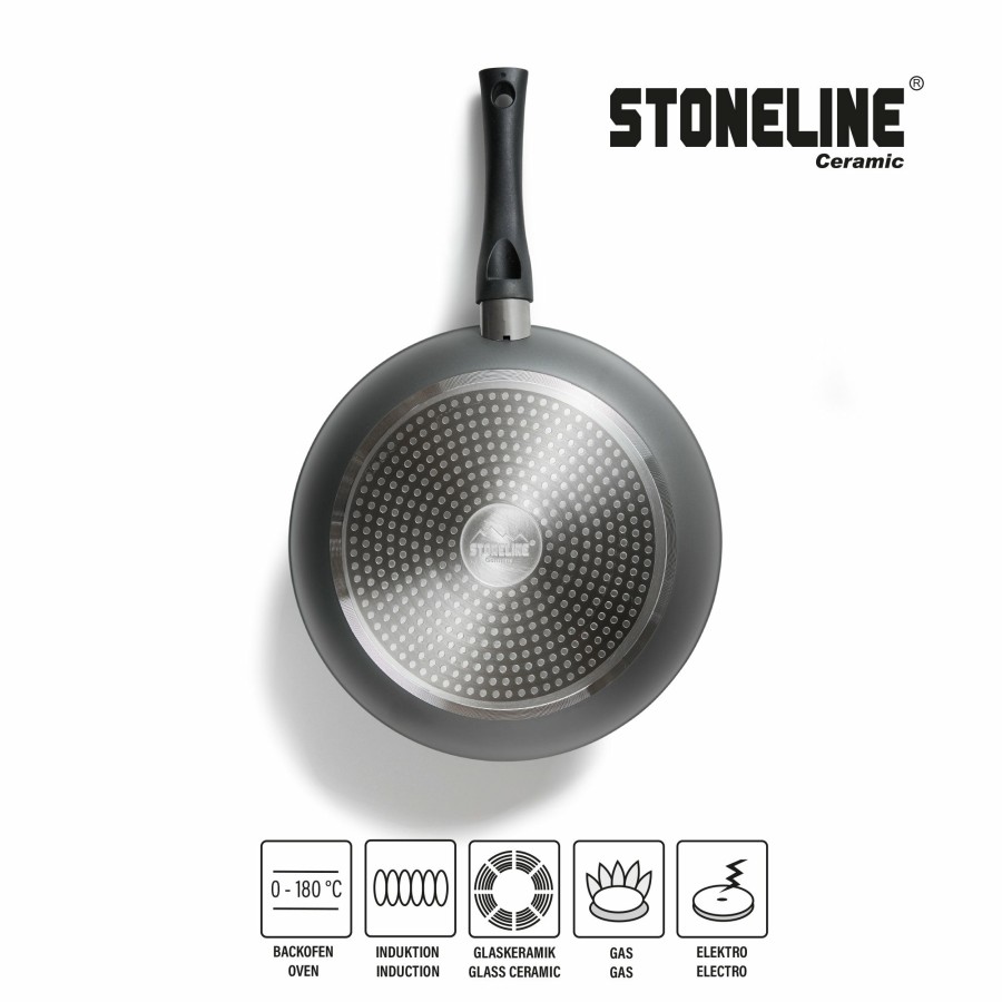 Stoneline Stoneline® Ceramic Pfannen-Set, 3-Tlg., 20/24/28 Cm, Induktion Und Backofengeeignet Pfannenset