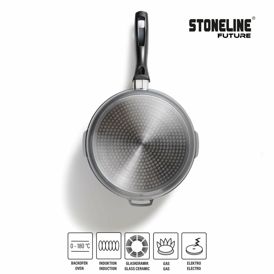 Stoneline Stoneline® Future Topfset 8-Teilig Mit Sieb Deckeln, Beschichtete Topfe Und Pfannen Induktion Geeignet Kochgeschirrset